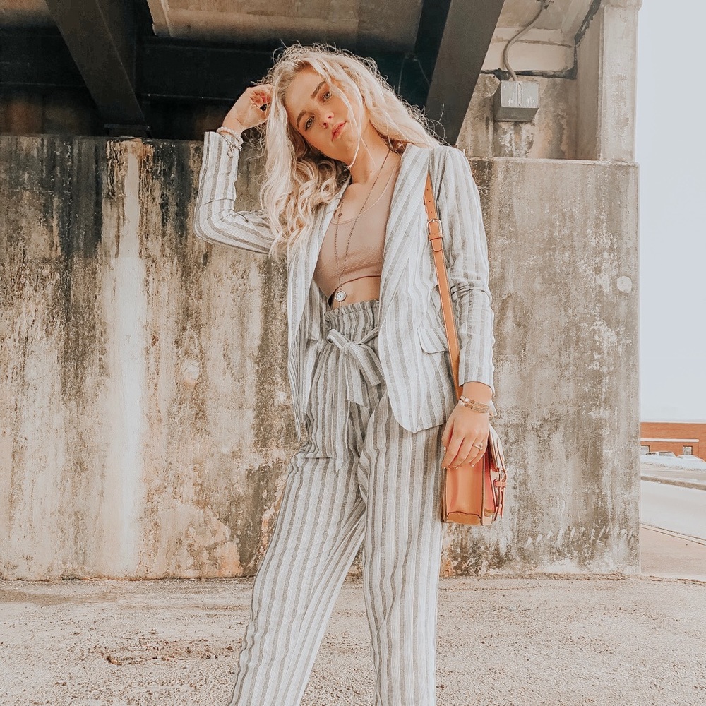 Striped blazer Society + Stitch